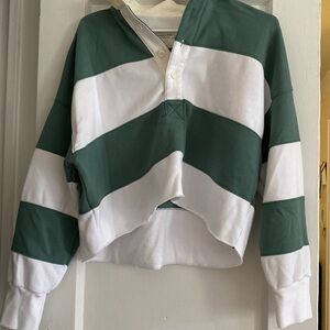Abercrombie and Fitch cropped stripped shirt